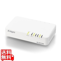 Giga対応スイッチングHub/5ポート/電源内蔵/ホワイト 写真1
