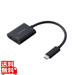 USB Type-C(TM)変換アダプター 2ポート/PD充電付き 写真1