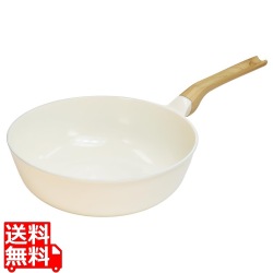 軽くて使いやすいホワイトセラミック スーパーディープパン 28cm 写真1