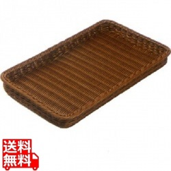 PPベーカリーバスケット 薄型 30型ブラウン BB-4030-BR 写真1