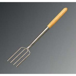 木柄 チョコレートフォーク 4本刃 No.3 写真1