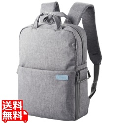 カメラバッグ リュック オフトコ off toco 2way 撥水加工 ワンタッチ開閉 14インチPC収納 ペットボトルバンド グレー 写真1