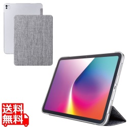 13インチiPad Pro(M4) フラップケース 薄型軽量 ファブリック 背面クリア 写真1