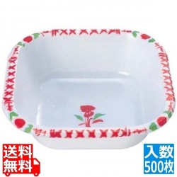 プラカップ赤絵 角型 TZ-5(500枚入) 写真1