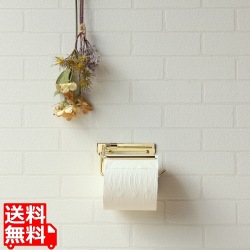 トイレットペーパーホルダー ゴールド 真鍮 シンプル シングル レストラン ホテル 高級 上質 【Elliot】シングル(ゴールド) 写真1