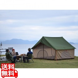 クラシックな外観と機能性を両立させた家型テント エイテント ( カーキ ) 写真1