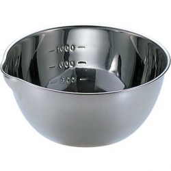 18-8手なし片口ボール 目盛付大 写真1