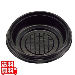 弁当容器 RK-140直径(50枚入)中皿 黒 写真1