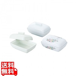 長角蓋物 アイボリー 写真1