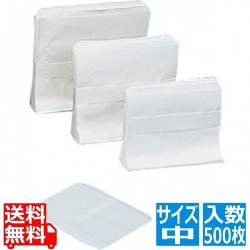 ニュー耐油・耐水紙袋 平袋 (500枚入) F-中 写真1