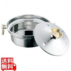 EBM 電磁用 しゃぶしゃぶ鍋 穴明 25cm 写真1