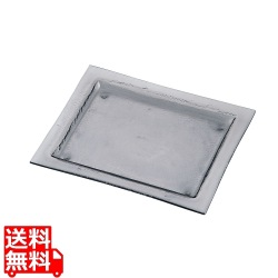 タイガーグラス レクタンギュラープレート061-192-12 グレー 写真1