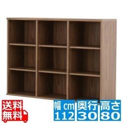 NEFLAS(ネフラス) オープンシェルフ(幅120cm) シェルフ ディスプレイ オープンラック 収納 ディスプレイ収納 棚 収納 リビング収納 ブラウン NF80-120OP-BR 写真1