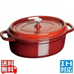ピコ・ココット楕円 29cm グレナディン40509-364 ※ IH対応 IH (100V/200V)とガス火対応 写真1