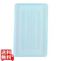 調理用目盛り入りまな板 長方形 M ブルー 350×210 写真1