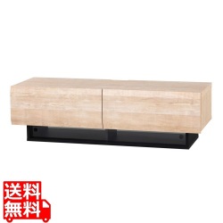 テレビ台 白井産業 幅120cm 高さ36cm ナチュラルブラウン 50V型対応 木質感のあるローボード ログーノ 写真1