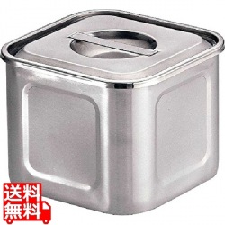 18-8 深浅型 角キッチンポット 15cm 写真1