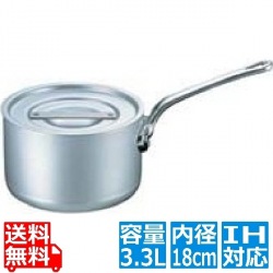 エレテック 片手鍋 18cm ※ IH対応 IH (100V/200V)とガス火対応 写真1