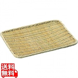 竹製 角盆ザル 尺3(330×390) 写真1