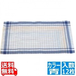 半麻格子ダスター 12枚入 青 写真1