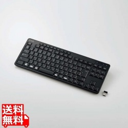 キーボード ワイヤレス 静音 抗菌 ブラック 写真1