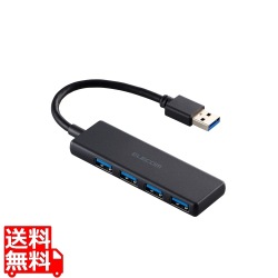 USB HUB/USB5Gbps/バスパワー/4ポート/ブラック 写真1