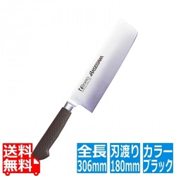 抗菌カラー庖丁 菜切 18cm MNK-180 ブラック 写真1