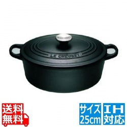 トラディション ココットオーバル 25cm 2102-25-00 マットブラック 写真1