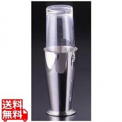 18-8 ボストンシェーカー (ガラス蓋) 業務用 写真1