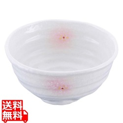 和食器コレクション ピンク白吹小花 丼 5.5寸 写真1
