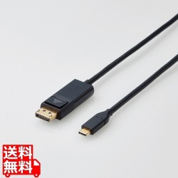 変換ケーブル/Type-C-DisplayPort/2.0m/ブラック 写真1