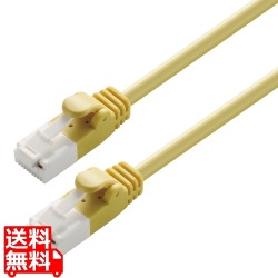 LANケーブル CAT6 20m ツメ折れ防止 ギガビット対応 高速通信 ヨリ線 スタンダード イエロー 写真1