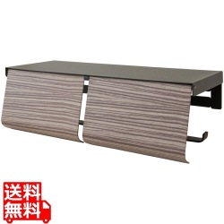 トイレットホルダー 二連式 木目柄 TP-900M グレー 宮武製作所 写真1