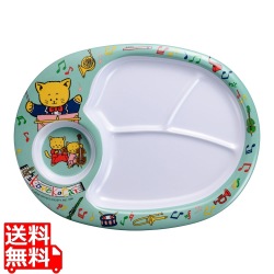 千羽鶴こねこたいランチ皿ブルーL101 写真1