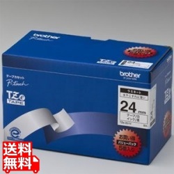 TZeテープ ラミネートテープ(白地/黒字)24mm 5本パック 写真1