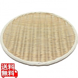 竹製 樹脂渕丸盆ザル39cm 写真1
