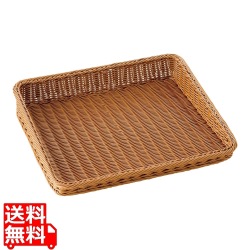 樹脂製ディスプレイバスケット 傾斜型 45型 30号 ブラウン 写真1