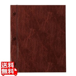 えいむ ホック式VPメニューブック HB-202 中 ブラウン 写真1