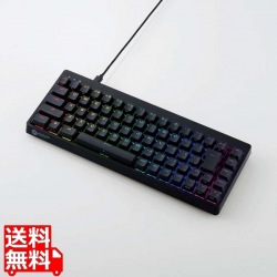 ゲーミングキーボード 【V custom】 有線 着脱式ケーブル RGB メカニカル (銀軸 / スピードリニア) 日本語配列 テンキーレス USB Aポート×1 ブラック 写真1