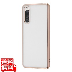 Xperia 10 IV TPUソフト メタリックフレーム/ピンクゴールド 写真1