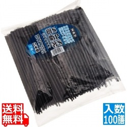 SPSカラー樹脂箸22.6cm 四角(100膳入)すべり止め付 黒 写真1