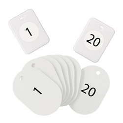 クロークチケット1?20白 写真1