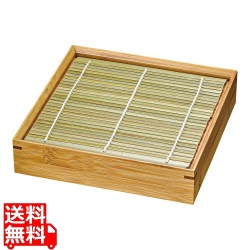 竹製 炭化麺皿 正角 写真1