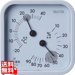 タニタ 温湿度計 TT-587BL ブルーグレー 写真1