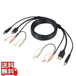 サンワサプライ パソコン自動切替器用ケーブル(1.8m) SW-KHU180 写真1