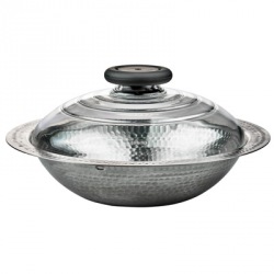 ハリオ フタがガラスのIH対応ステンレス鍋23 雪平 MIS-23 写真1