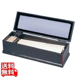元禄 箸箱 黒淵朱(楊枝入付)ABS 82013570 写真1