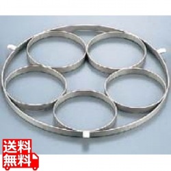 EBM 18-8 ゆで麺鍋用リング Bタイプ 直径135×5穴 写真1