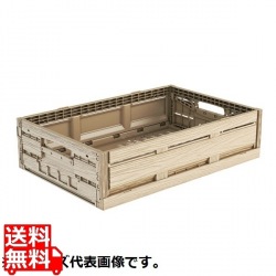 木目調折りたたみコンテナー 6419 写真1
