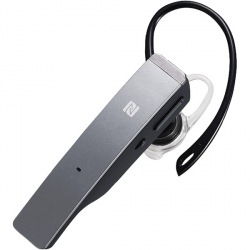 Bluetooth4.1対応 2マイクヘッドセット メタルアンテナ搭載&NFC対応モデル シルバー 写真1